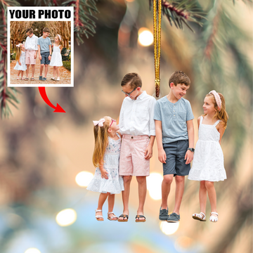 Custom Photo Ornament - Personalized Photo Mica Ornament - Christmas Gift For Family, Friends | Family 2